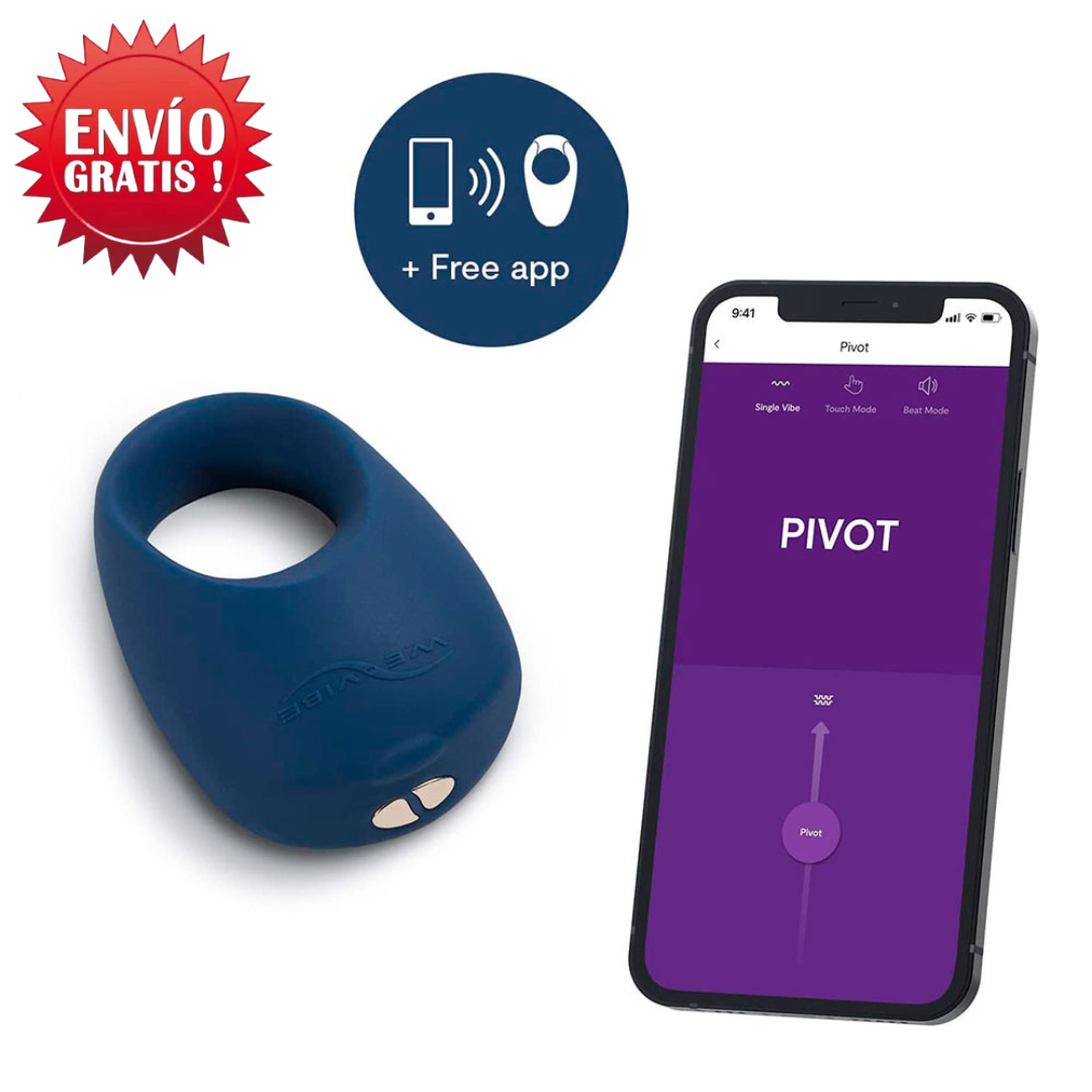 Anillo Vibrador We-Vibe Pivot Azul App